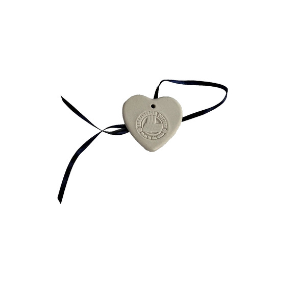 Longaberger All American Flag Heart Ceramic Tie-On 32891 Vintage - Picture 3 of 3